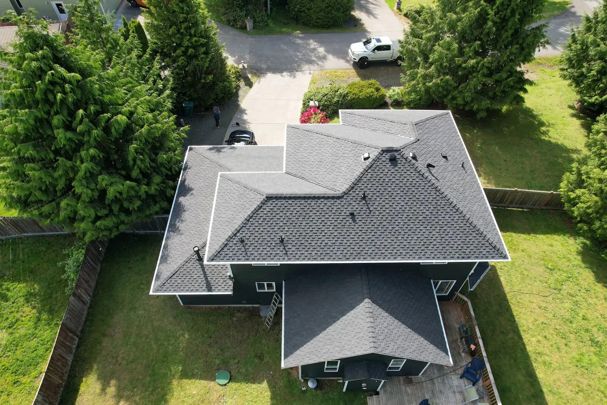 After: Moss-covered roof to a new roof